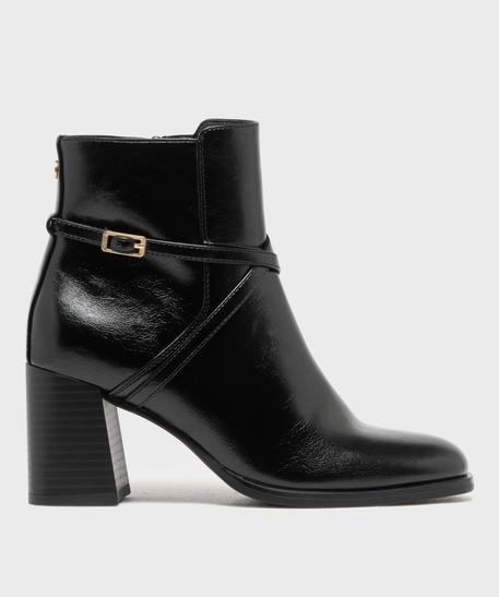 Boots à vernis mat, bout carré et talon trapèze femme - LuluCastagnette vue1 - LULUCASTAGNETTE - GEMO