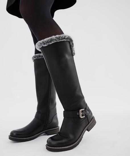 Bottes esprit biker avec fourrure imitation femme - Valentina Baldano - VALENTINA BALDA Bottes esprit biker avec fourrure imitation femme - Valentina Baldano vue1 - VALENTINA BALDA - GEMO