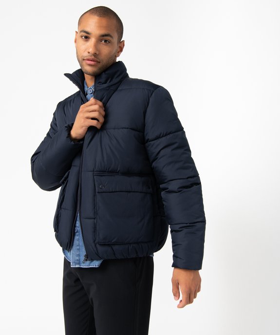 Blouson homme matelassé avec larges poches à rabat vue2 - GEMO (HOMME) - GEMO