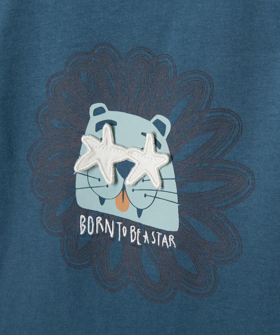 Tee-shirt manches longues avec motif animal bébé garçon vue2 - GEMO 4G BEBE - GEMO