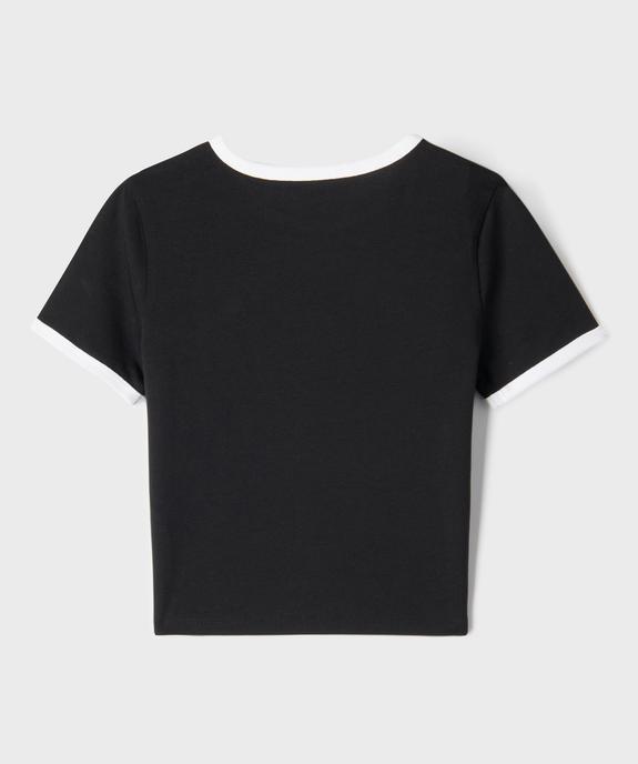 Tee-shirt manches courtes à message fille vue3 - GEMO 4G FILLE - GEMO