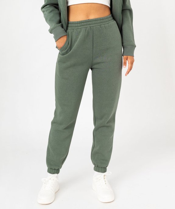 Pantalon de jogging en molleton doux femme vue1 - GEMO(FEMME PAP) - GEMO