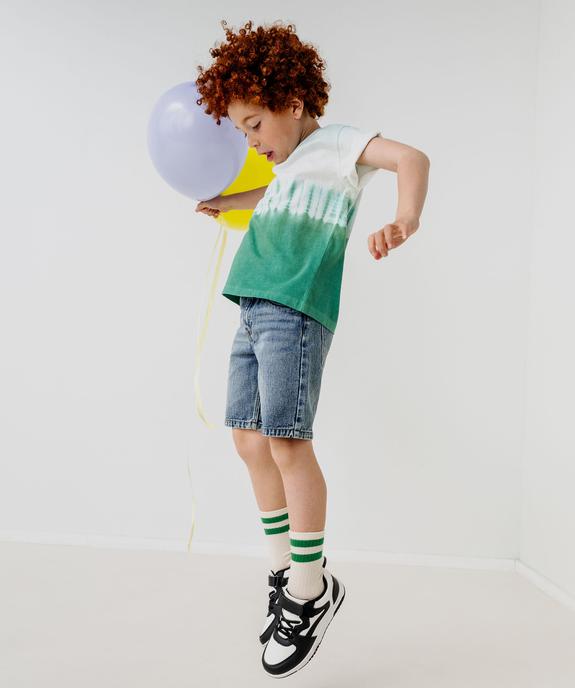 Short en jean coupe Skater avec taille ajustable garçon vue1 - GEMO (ENFANT) - GEMO