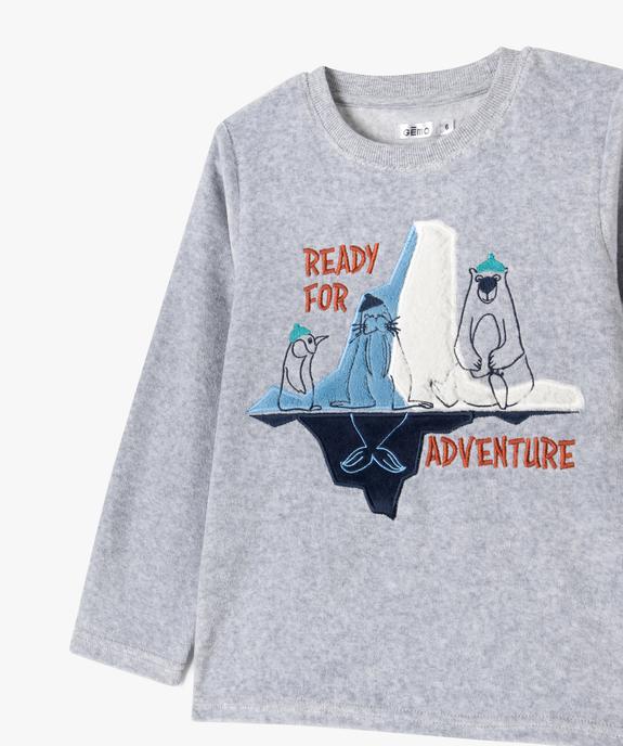 Pyjama en velours thème glaciers garçon - GEMO (ENFANT) Pyjama en velours thème glaciers garçon vue2 - GEMO (ENFANT) - GEMO