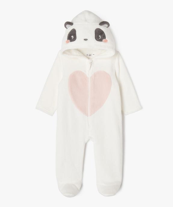 Surpyjama à capuche en maille peluche motif panda bébé vue2 - GEMO(BB COUCHE) - GEMO