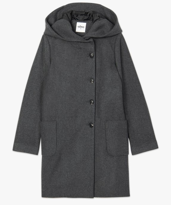 Manteau femme avec grande capuche vue4 - GEMO(FEMME PAP) - GEMO