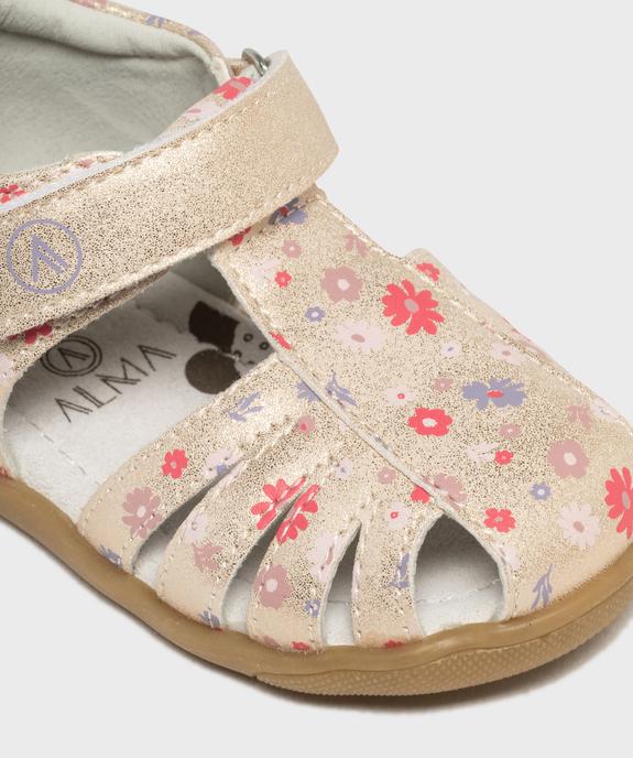 Chaussures ouvertes à bride scratch bébé fille - Alma vue6 - ALMA - GEMO