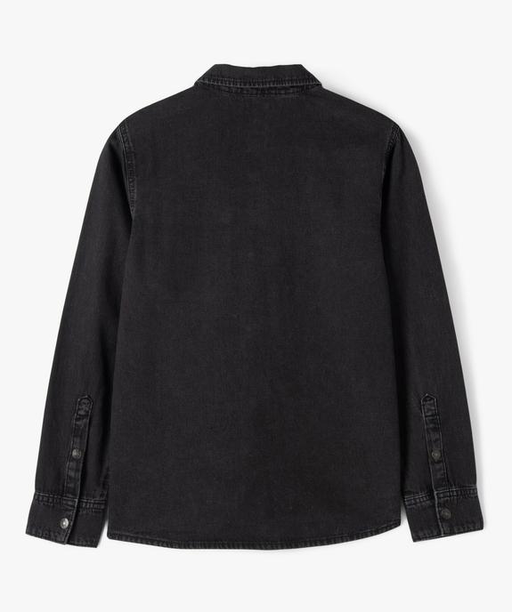 Chemise garçon en toile de coton aspect denim vue3 - GEMO 4G GARCON - GEMO