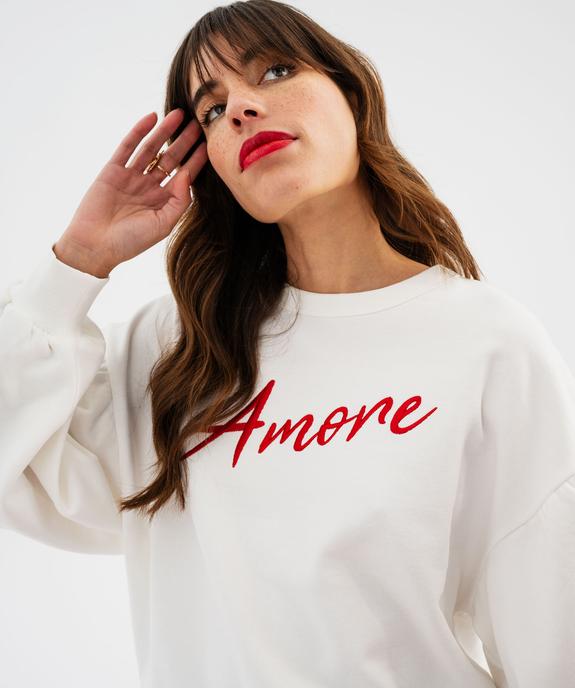 Sweat oversize avec manches froncées femme vue5 - GEMO(FEMME PAP) - GEMO