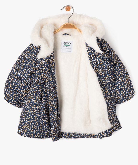 Blouson à capuche avec doublure chaude bébé fille vue2 - GEMO 4G BEBE - GEMO