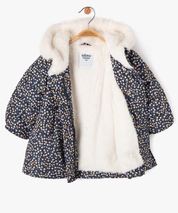 Blouson à capuche avec doublure chaude bébé fille - GEMO 4G BEBE Blouson à capuche avec doublure chaude bébé fille vue2 - GEMO 4G BEBE - GEMO