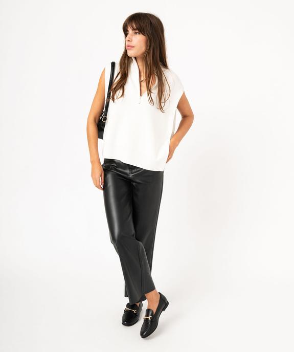 Pantacourt large en cuir imitation femme vue5 - GEMO(FEMME PAP) - GEMO
