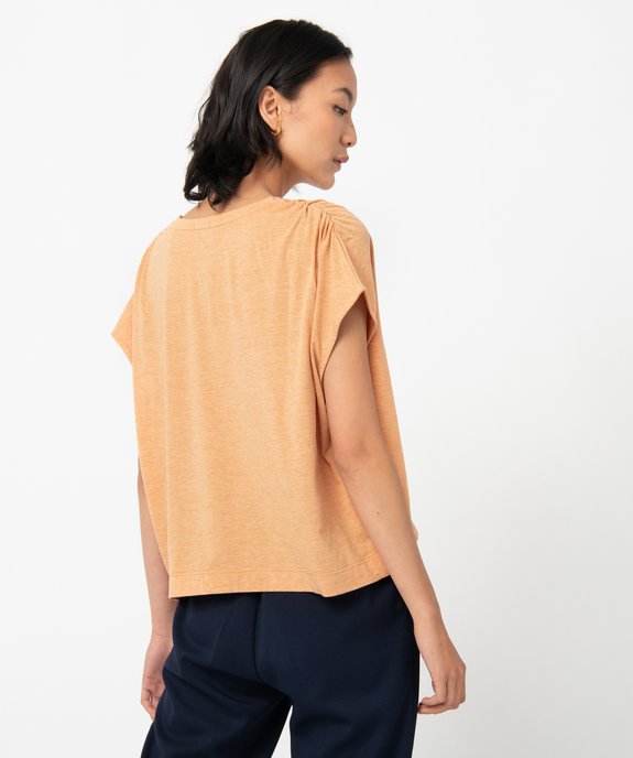 Tee-shirt femme coupe oversize en maille pailletée vue3 - GEMO(FEMME PAP) - GEMO