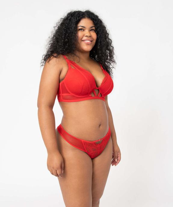 Soutien-gorge femme grande taille emboîtant à découpes fantaisie vue3 - GEMO(HOMWR FEM) - GEMO