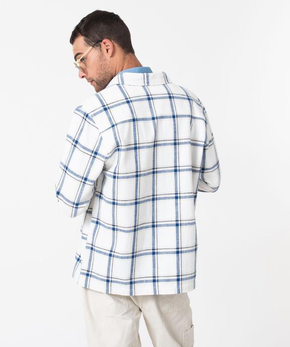 Surchemise à carreaux coupe droite homme vue3 - GEMO (HOMME) - GEMO