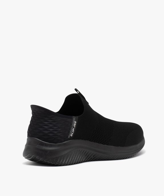 Baskets homme unies en maille sans lacets - Skechers vue4 - SKECHERS - GEMO