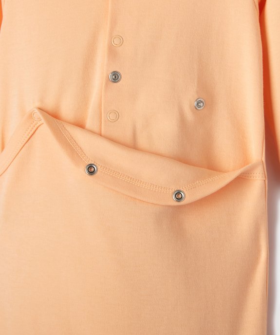 Pyjama dors-bien bébé en coton avec motif poitrine vue2 - GEMO 4G BEBE - GEMO