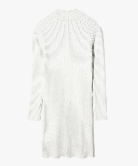 Robe moulante pailletée en maille côtelée fille vue3 - GEMO (JUNIOR) - GEMO