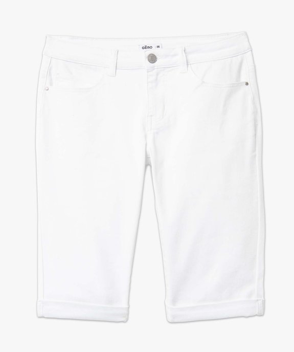 Bermuda femme en coton extensible coupe slim vue4 - GEMO(FEMME PAP) - GEMO