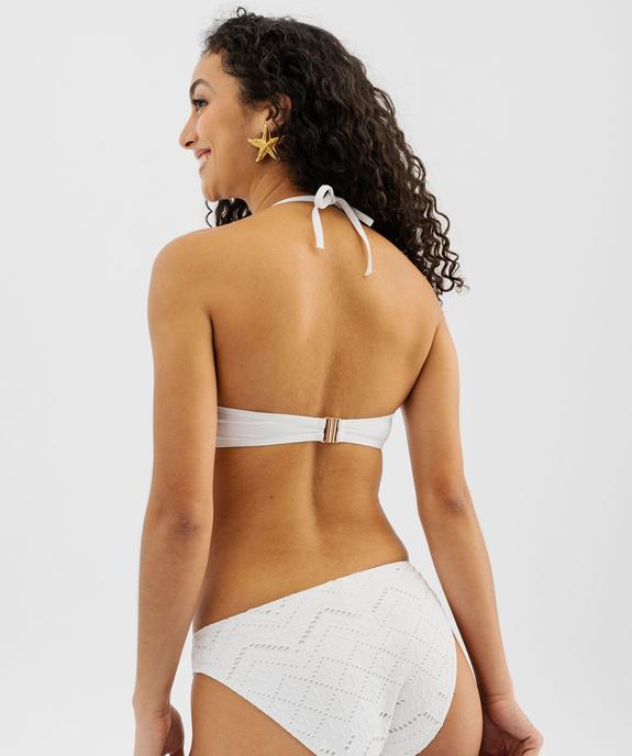 Haut de maillot de bain bandeau à tour de cou femme vue3 - GEMO (PLAGE) - GEMO
