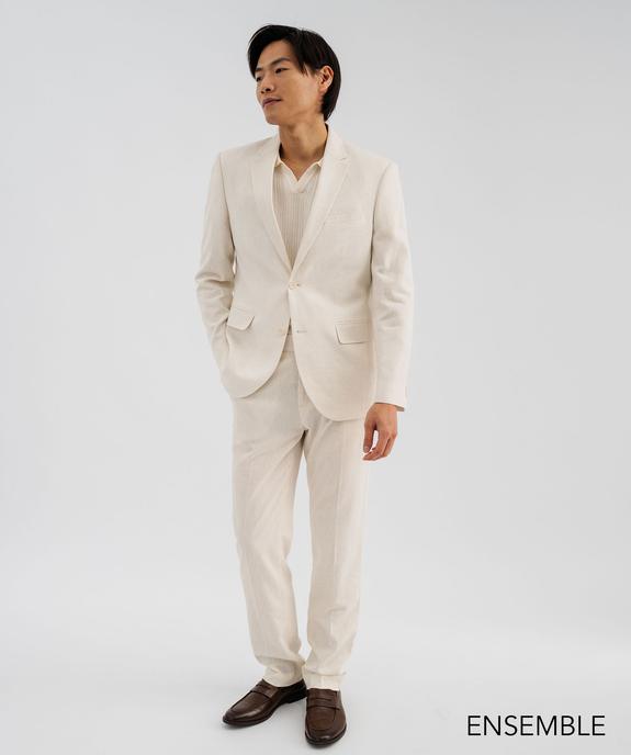 Costume beige en lin pour homme - GEMO