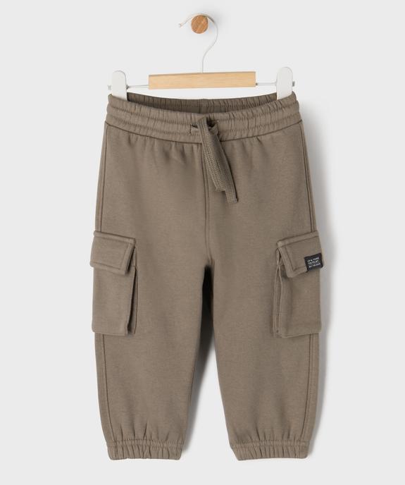 Jogging cargo en molleton doux bébé garçon vue1 - GEMO 4G BEBE - GEMO