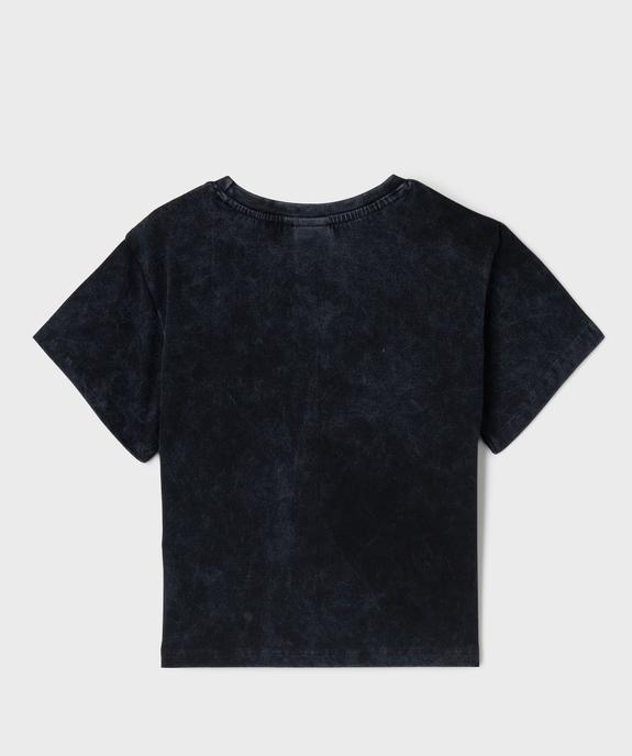 Tee-shirt manches courtes avec motifs Smiley fille - Smiley World vue7 - SMILEY WORLD - GEMO