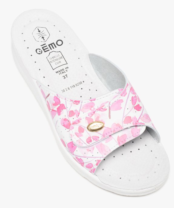 Mules femme confort à talon compensé et bride ajustable vue5 - GEMO (CONFORT) - GEMO