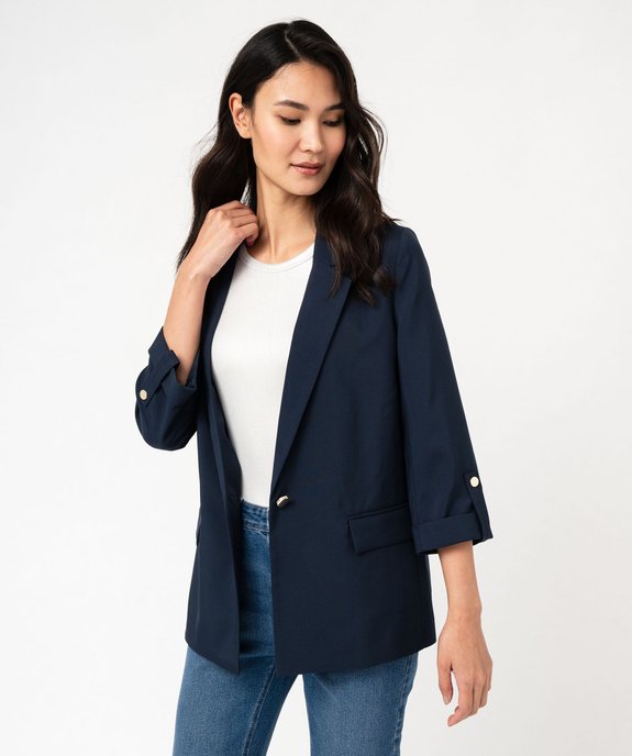 Veste de tailleur à manches 3/4 femme vue1 - GEMO(FEMME PAP) - GEMO