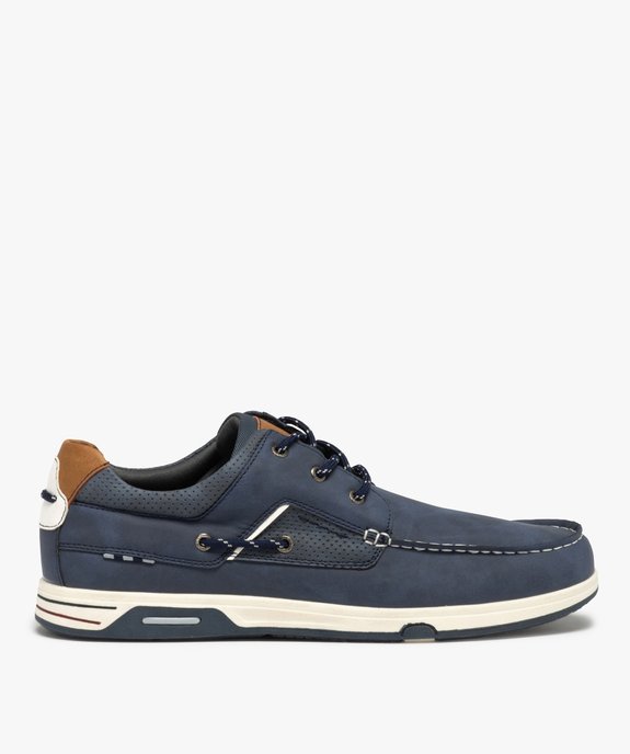 Chaussures bateau homme confort à lacets bicolores vue1 - GEMO (CONFORT) - GEMO