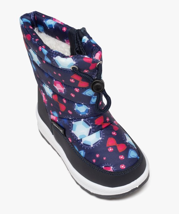 Après-skis fille fourrés à motifs et à zip vue5 - SANS MARQUE - GEMO