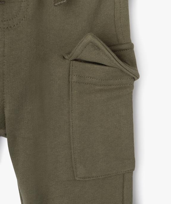 Jogging coupe cargo en maille bouclette bébé garçon vue2 - GEMO(BEBE DEBT) - GEMO