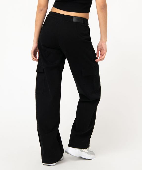 Pantalon large coupe cargo femme vue3 - GEMO 4G FEMME - GEMO