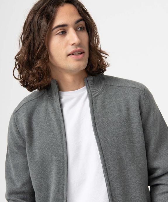 Gilet à fermeture zippée et col montant homme vue2 - GEMO (HOMME) - GEMO