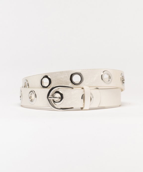 Ceinture à oeillets métalliques femme vue1 - GEMO (ACCESS) - GEMO