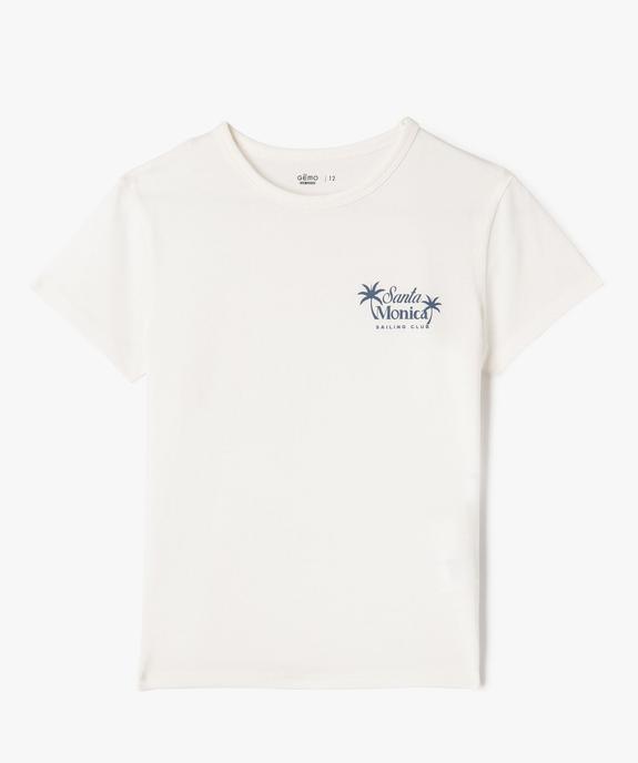 Tee-shirt manches courtes avec inscription fille vue5 - GEMO 4G FILLE - GEMO
