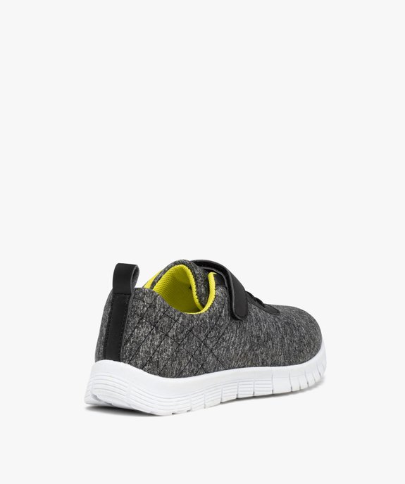 Baskets garçon running en jersey avec détails fluo vue4 - GEMO (ENFANT) - GEMO