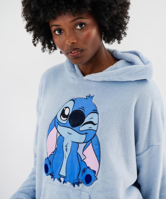 Chemise de nuit à capuche en sherpa femme - Stitch vue2 - LILO & STITCH - GEMO