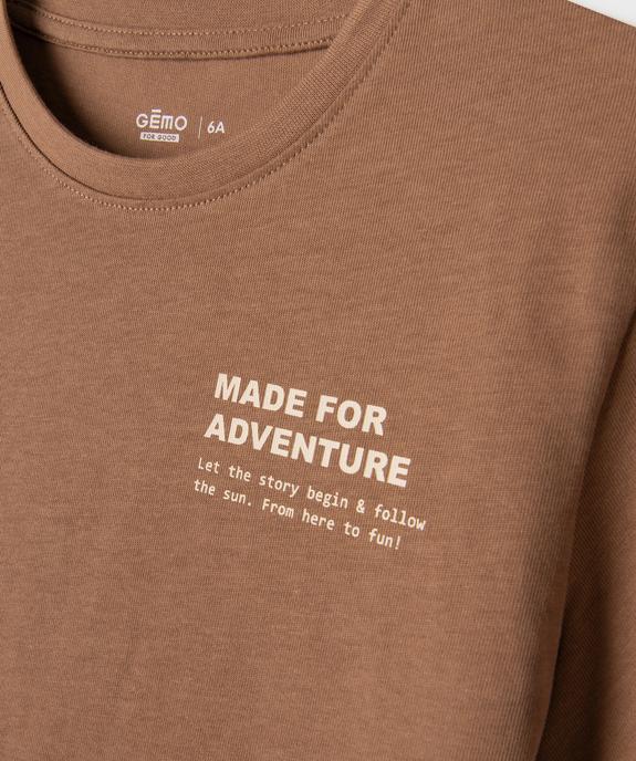 Tee-shirt manches courtes en jersey de coton imprimé garçon vue2 - GEMO 4G GARCON - GEMO