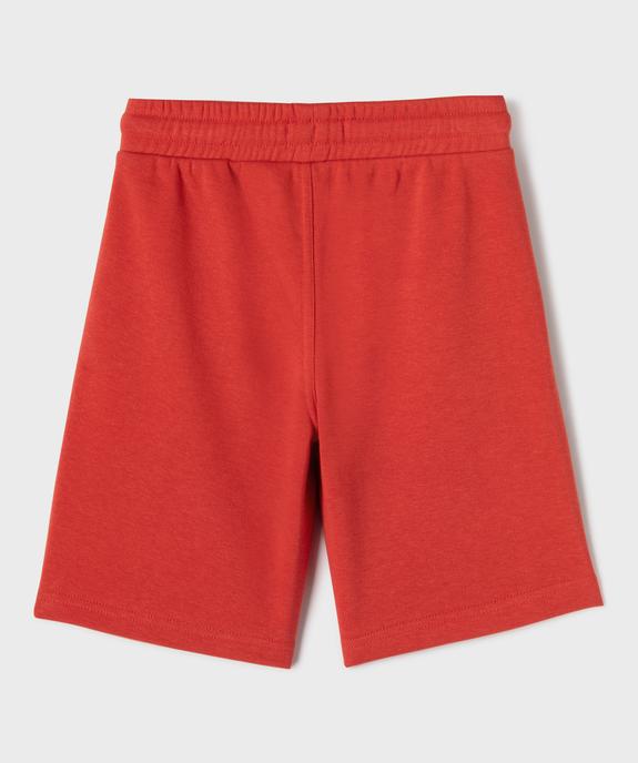 Bermuda en maille French Terry avec ceinture ajustable garçon vue3 - GEMO 4G GARCON - GEMO