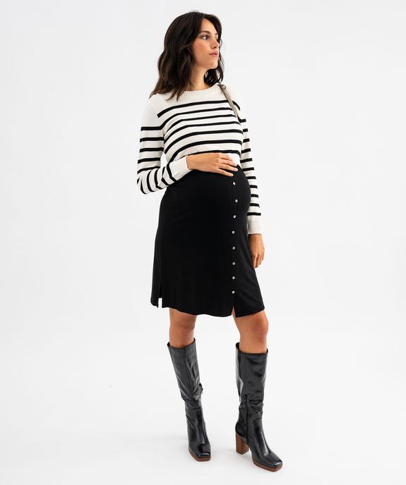 Robe de grossesse et d'allaitement midi avec pull 2-en-1 vue1 - GEMO (MATER) - GEMO