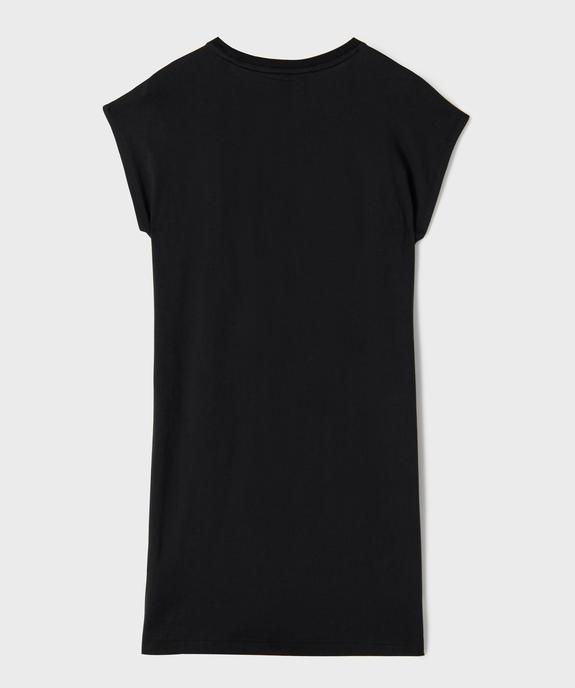 Robe tee-shirt en coton avec inscription et logo fille - Adidas vue3 - ADIDAS - GEMO