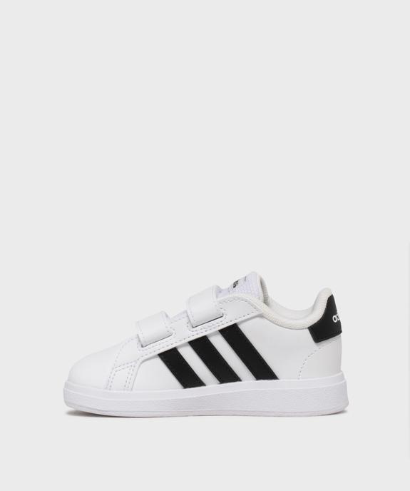 Baskets Grand Court 2.0 fermeture scratch bébé - Adidas vue3 - ADIDAS - GEMO