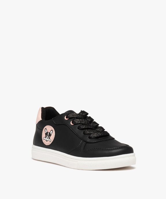 Baskets fille mid-cut à détails brillants et vernis vue2 - GEMO (ENFANT) - GEMO
