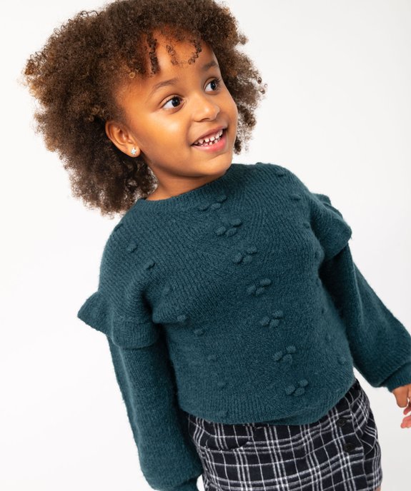 Pull avec volants sur les épaules fille vue1 - GEMO (ENFANT) - GEMO