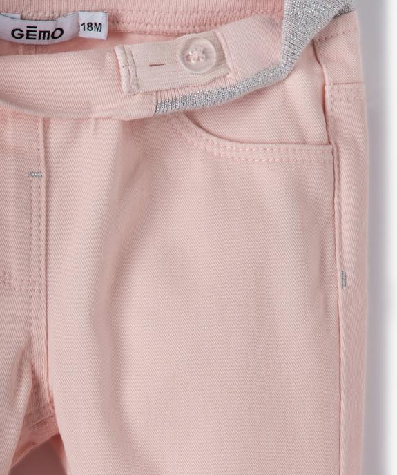 Jegging bébé fille à taille réglable et ceinture pailletée vue2 - GEMO(BEBE DEBT) - GEMO
