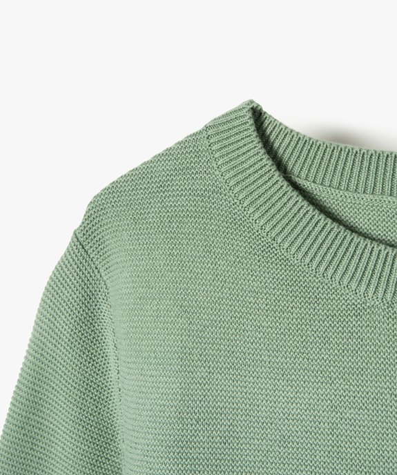 Pull en coton à col rond garçon vue2 - GEMO (ENFANT) - GEMO