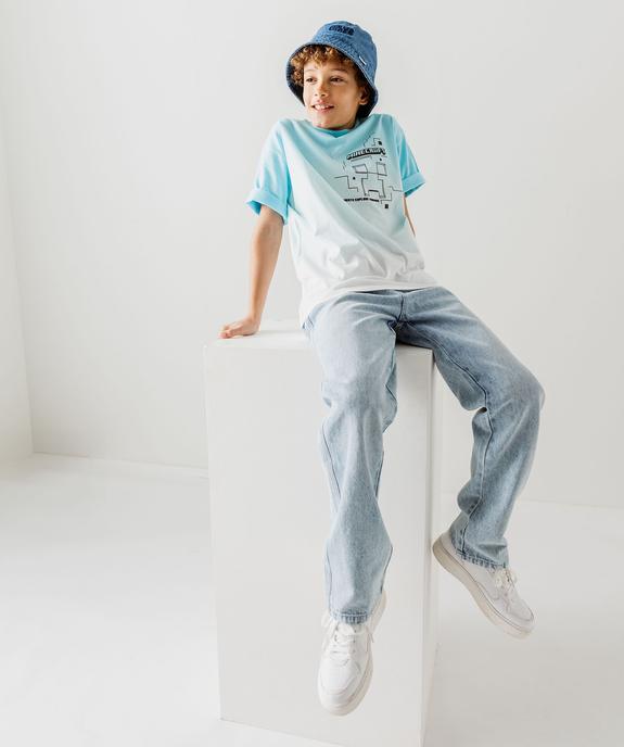 Tee-shirt manches courtes imprimé dos garçon - Minecraft vue5 - MINECRAFT - GEMO