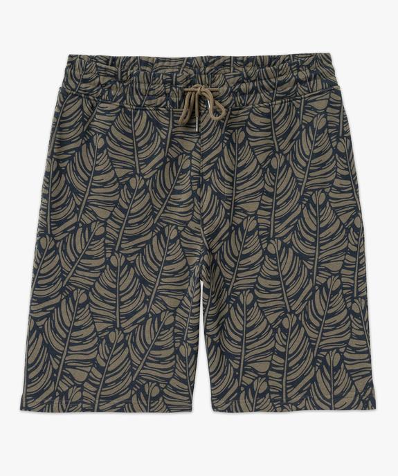 Bermuda en maille à motif feuillage exotique homme vue4 - GEMO (HOMME) - GEMO