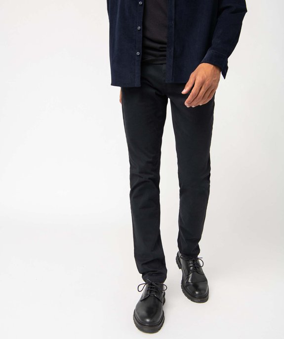 Pantalon chino en coton stretch coupe Slim homme vue1 - GEMO 4G HOMME - GEMO